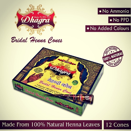 Golden Bridal Henna Cones, Packaging Type: Box at Rs 50/piece in Girwa